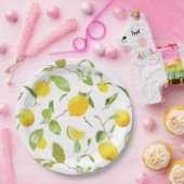 Waterverf Lemon & Leaves 2 Papieren Bordje (Feest)