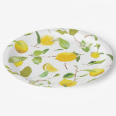 Waterverf Lemon & Leaves 2 Papieren Bordje (Gekanteld)