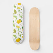 Waterverf Lemon & Leaves 2 Persoonlijk Skateboard (Voorkant)