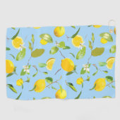 Waterverf Lemon & Leaves 3 Golfhanddoek (Horizontaal)
