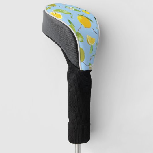 Waterverf Lemon & Leaves 3 Golfheadcover (Schuin)