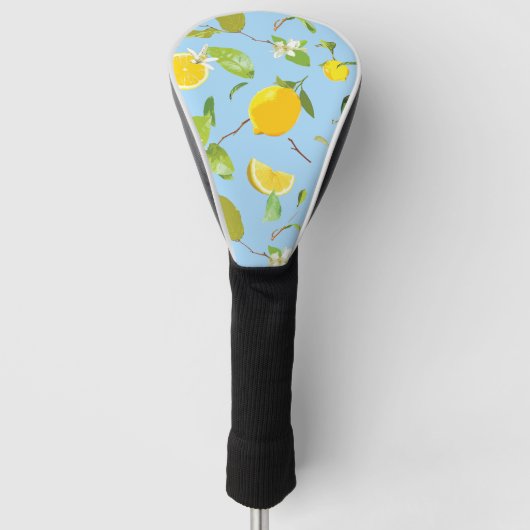 Waterverf Lemon & Leaves 3 Golfheadcover (Voorkant)