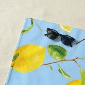 Waterverf Lemon & Leaves 3 Strandlaken (In situ)