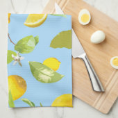 Waterverf Lemon & Leaves 3 Theedoek (Quarter Fold)