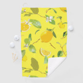 Waterverf Lemon & Leaves 4 Golfhanddoek (Insitu)