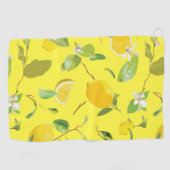 Waterverf Lemon & Leaves 4 Golfhanddoek (Horizontaal)