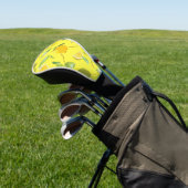 Waterverf Lemon & Leaves 4 Golfheadcover (Insitu)