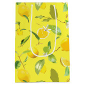Waterverf Lemon & Leaves 4 Medium Cadeauzakje (Achterkant)