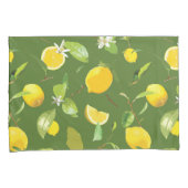 Waterverf Lemon & Leaves 5 Kussensloop (Voorkant-Rechts)
