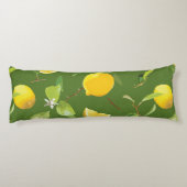 Waterverf Lemon & Leaves 5 Lichaamskussen (Achterkant)