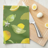 Waterverf Lemon & Leaves 5 Theedoek (Quarter Fold)