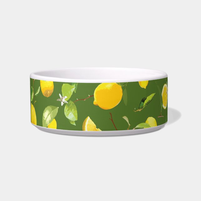 Waterverf Lemon & Leaves 5 Voerbakje (Voorkant)