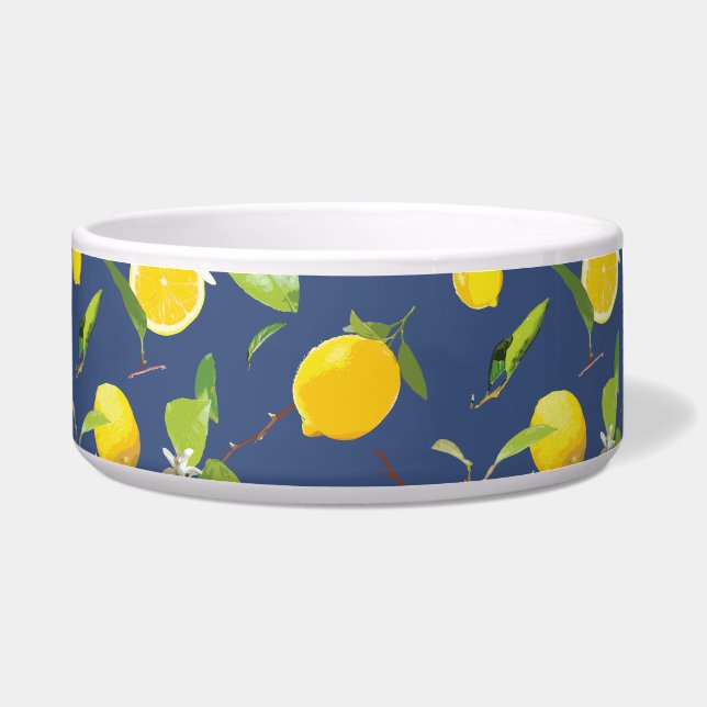Waterverf Lemon & Leaves 9 Voerbakje (Voorkant)
