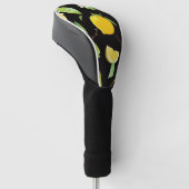 Waterverf Lemon & Leaves Golfheadcover (Schuin)