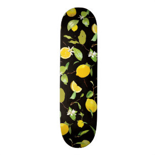 Waterverf Lemon & Leaves Persoonlijk Skateboard