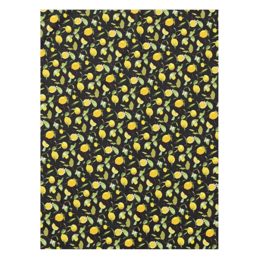 Waterverf Lemon & Leaves Tafelkleed (Voorkant)