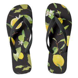 Waterverf Lemon & Leaves Teenslippers