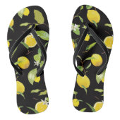 Waterverf Lemon & Leaves Teenslippers (Voetbed)