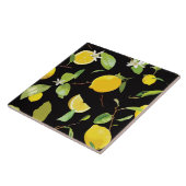 Waterverf Lemon & Leaves Tegeltje (Zijkant)