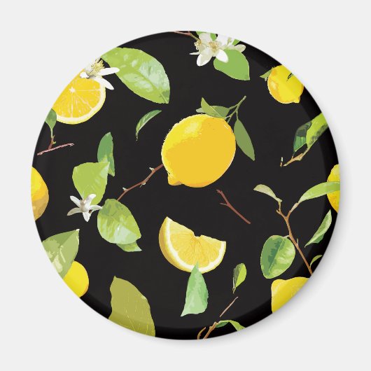 Waterverf Lemon & LeavesWaterkleur Lemon & Leaves Magneet (Voorkant)