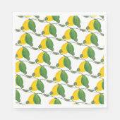 Waterverf Lemon Limes Hand Painted Pattered Servet (Voorkant)