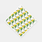 Waterverf Lemon Limes Hand Painted Pattered Servet (Hoek)