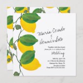 Waterverf Lemon Limoen Citrus Wedding Kraft Kaart (Voorkant / Achterkant)