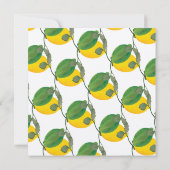 Waterverf Lemon Limoen Citrus Wedding Kraft Kaart (Achterkant)