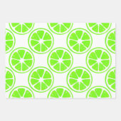 Waterverf Lemon Limoen Oranje Slice Pattern Inpakpapier Vel (Voorkant 2)