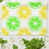 Waterverf Lemon Limoen Slices Theedoek (Gevouwen)