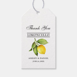 Waterverf Lemon Limoncello Bruiloft Cadeaulabel
