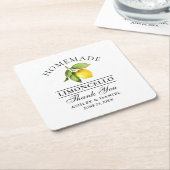 Waterverf Lemon Limoncello Bruiloft Kartonnen Onderzetters (Schuin)