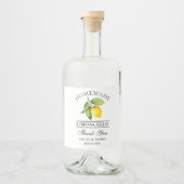 Waterverf Lemon Limoncello Liquor Flesetiketten Likeurfles Etiket (Voorkant)