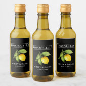 Waterverf Lemon Limoncello Mini Flesetiket Wijn Etiket (Flessen)