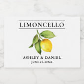 Waterverf Lemon Limoncello Small Fles Etiket (Enkel label)