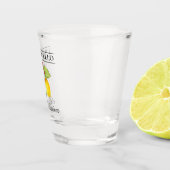 Waterverf Lemon Limoncello Vrolijk kerstfeest Shot Glas (Rechts)
