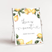 Waterverf lemon Love is lief Poster