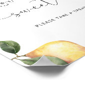 Waterverf lemon Love is lief Poster (Hoek)