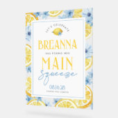 Waterverf Lemon Main Squeeze Acryl Welkomstbord Acryl Bord (Hoek)