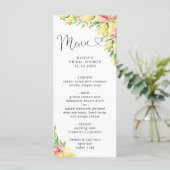 Waterverf Lemon Main Squeeze Vrijgezellenfeest Men Menu (Staand voorkant)