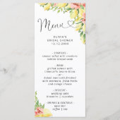 Waterverf Lemon Main Squeeze Vrijgezellenfeest Men Menu (Voorkant)