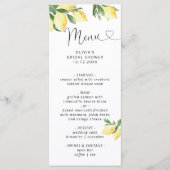 Waterverf Lemon Main Squeeze Vrijgezellenfeest Men Menu (Voorkant)