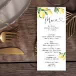 Waterverf Lemon Main Squeeze Vrijgezellenfeest Men Menu<br><div class="desc">Waterverf Lemon Main Squeeze Vrijgezellenfeest Menu. Voor een geavanceerdere aanpassing van dit ontwerp,  selecteer hierboven eenvoudig de knoop "van het Aanpassen"! Overeenkomende objecten beschikbaar.</div>