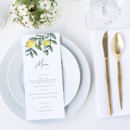 Waterverf Lemon Main Squeeze Vrijgezellenfeest Menu