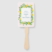 Waterverf Lemon Mediterranean Summer Wedding Handwaaier (Voorkant)