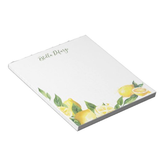Waterverf Lemon Notitieblok (Schuin)