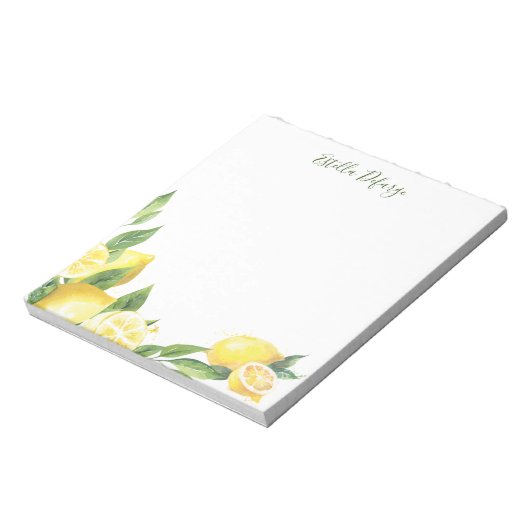 Waterverf Lemon Notitieblok (Linkerzijde)