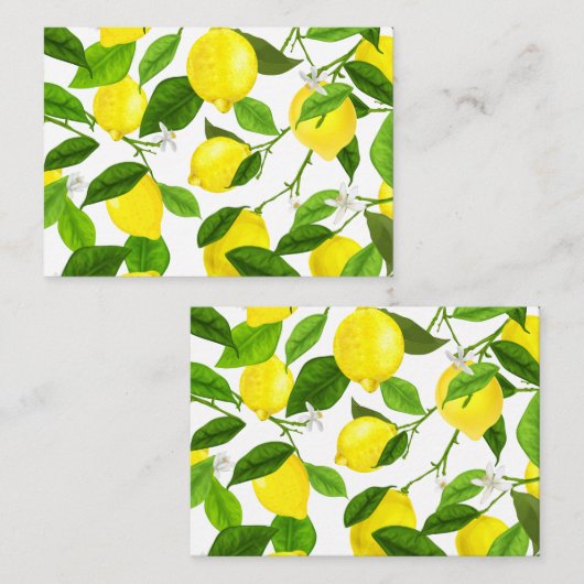 Waterverf Lemon Notitiekaartje (Voorkant / Achterkant)
