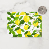Waterverf Lemon Notitiekaartje (Voorkant / Achterkant in situ)