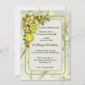 Waterverf Lemon Orchard bruiloft Kaart (Voorkant)